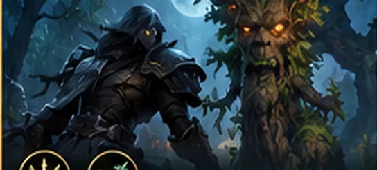 Fantasy painting representing Rogue and Druid